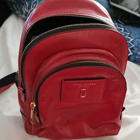 Marc Jacobs red leather backpack main image 9